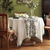 Hoopoe Tablecloth Vintage Tablecloth Thickened Spun Linen Table Cover