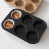 Black Non-stick Baking Pan 6 Cups Muffin Mold Cake Baking Mold