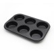 Black Non-stick Baking Pan 6 Cups Muffin Mold Cake Baking Mold