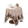 Kashaa Tablecloth Waterproof Dining Table Cover Cotton Linen Fabric Kahki