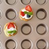 Champagne 24 Muffin Tin Cups Cupcake Molds Nonstick Coated Baking Pan