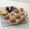 Champagne Non-stick Baking Pan 6 Cups Muffin Mold Cake Baking Mold