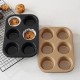Champagne Non-stick Baking Pan 6 Cups Muffin Mold Cake Baking Mold