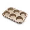 Champagne Non-stick Baking Pan 6 Cups Muffin Mold Cake Baking Mold