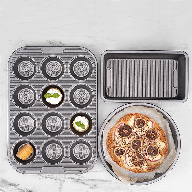 Corrugated Bottom Baking Pan Muffin Cup Cake Mold Toast Baking Mold