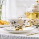 Elegant Gold-Plated Royal Flower Bone China Tea Cups and Coffee Mug Set