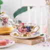 Elegant Gold-Plated Royal Flower Bone China Tea Cups and Coffee Mug Set