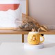 사랑스러운 세라믹 머그컵 입술과 숟가락이 있는 귀여운 호랑이 무늬 커피 잔 380ml