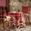 Janissa Tablecloth Velvet Cover Red New Year Decorative Table Cloth