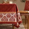 Janissa Tablecloth Velvet Cover Red New Year Decorative Table Cloth