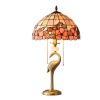 Tiffany Table Lamp Lamp with Shell Lamp Shade and Copper Crane Lamp Holder