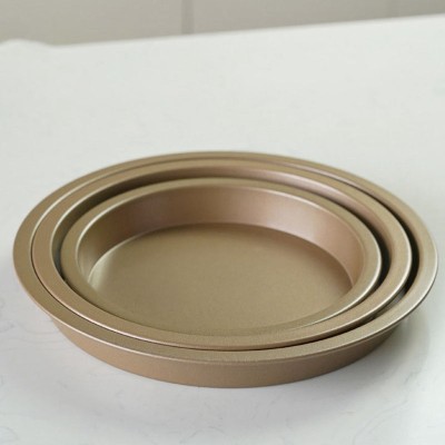 Gold Roll-Up Baking Pan Set - Round Pie & Bread Baking Mold Set of 3 Gold Roll-Up Baking Pan Set - Round Pie & Bread Baking Mold Set of 3