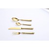 Cutlery Set of 4 With Hollow Handle, Wheat Engraving 304 Stainless Steel Fork, Knife, Spoon