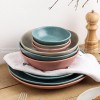 Matte Fusion Ceramic Dinner Plate Combination Tableware Set of 2 (8" and 11")