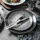 Contemporary Monochrome Ceramic Dinner Plates - Set of 2 (8" and 10")
