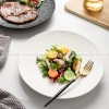 Artisanal Stone-Inspired Elegance: Set of 2 Ceramic Dinner Plates, 10.5 Inches