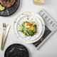 Marble-Inspired Nordic Ceramic Dinner Plate Set with Side Plate (8" and 11")