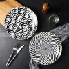 Nordic Minimalist Charm: Modern Round Ceramic Plate Set of 2 (8" and 10")