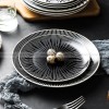 Nordic Minimalist Charm: Modern Round Ceramic Plate Set of 2 (8" and 10")