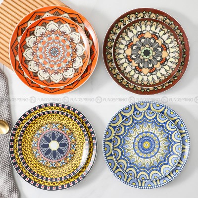 Bohemian Elegance: Vintage Literary Ceramic Dinnerware Set (8" and 10") Bohemian Elegance: Vintage Literary Ceramic Dinnerware Set (8" and 10")