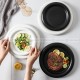 Nordic Harmony Ceramic Dinner Plate Set - Monochrome Duo (8" and 10")