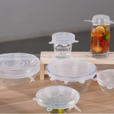 Kitchen Fresh-keeping Bowl Cover Food Grade Silicone Seal Lid  Set of 6 Kitchen Fresh-keeping Bowl Cover Food Grade Silicone Seal Lid  Set of 6