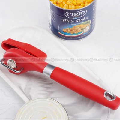 Multifunction Safety Can Opener High Carbon Steel Blade Can Opener Red Multifunction Safety Can Opener High Carbon Steel Blade Can Opener Red