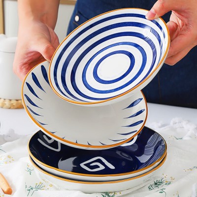 Harmony in Simplicity: Japanese Ceramic Deep Dinner Plates (7'' and 8'') Harmony in Simplicity: Japanese Ceramic Deep Dinner Plates (7'' and 8'')