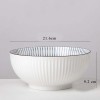 Vertical Essence: Underglaze Ceramic Bowls for Rice and Soup 4 Sizes