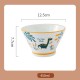 Dino Delight Ceramic Dinner Bowls - Whimsical Hat Shape, 5''