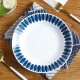 Japanese Blue Series Tableware Ceramic Dinnerware Dinning Plates 8''