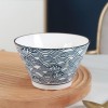 Sophisticated Japanese Elegance Ceramic Hat-Shaped Dinner Bowls - 5 inches