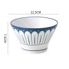 Hat-Shaped Japanese Ceramic Bowls - 5'' Underglaze Set