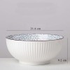 Vertical Essence: Underglaze Ceramic Bowls for Rice and Soup 4 Sizes