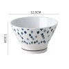 Hat-Shaped Japanese Ceramic Bowls - 5'' Underglaze Set