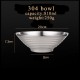 304 Stainless Steel Rice Bowl Soup Bowl Anti-scalding Hat Bowl