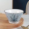 Sophisticated Japanese Elegance Ceramic Hat-Shaped Dinner Bowls - 5 inches