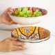 Nordic Underglaze Dinnerware: Lotus Relief Ceramic Bowl 9''