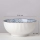 Vertical Essence: Underglaze Ceramic Bowls for Rice and Soup 4 Sizes