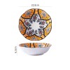 Nordic Underglaze Dinnerware: Lotus Relief Ceramic Bowl 9''