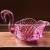 European Fruit Pot Snack Plate Crystal Glass Swan Fruit Bowl