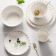 Stars Tableware Simplistic Dinnerware White Ceramic Dinner Bowls Plates