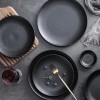 Frosted Tableware Black Ceramic Dinnerware Untensils Bowls Plates