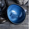 Kiln Change Dinnerware Blue Glazed Tableware Ceramic Dinner Bowl