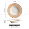 Designer Collection Tableware Weiss Series Gold-white Ceramic Dinner Plate