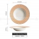 Designer Collection Tableware Weiss Series Gold-white Ceramic Dinner Plate