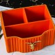 Elk Head Decorated Vertical Grain Green Ceramic Storage Box Towel Box
