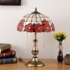 Solid Copper Base Tiffany Lamp Table Lamp with Flower Shell Shade