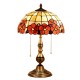Solid Copper Base Tiffany Lamp Table Lamp with Flower Shell Shade
