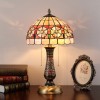 Tiffany Lamp Table Lamp Shell Flowers Lampshade Solid Brass Vase Base